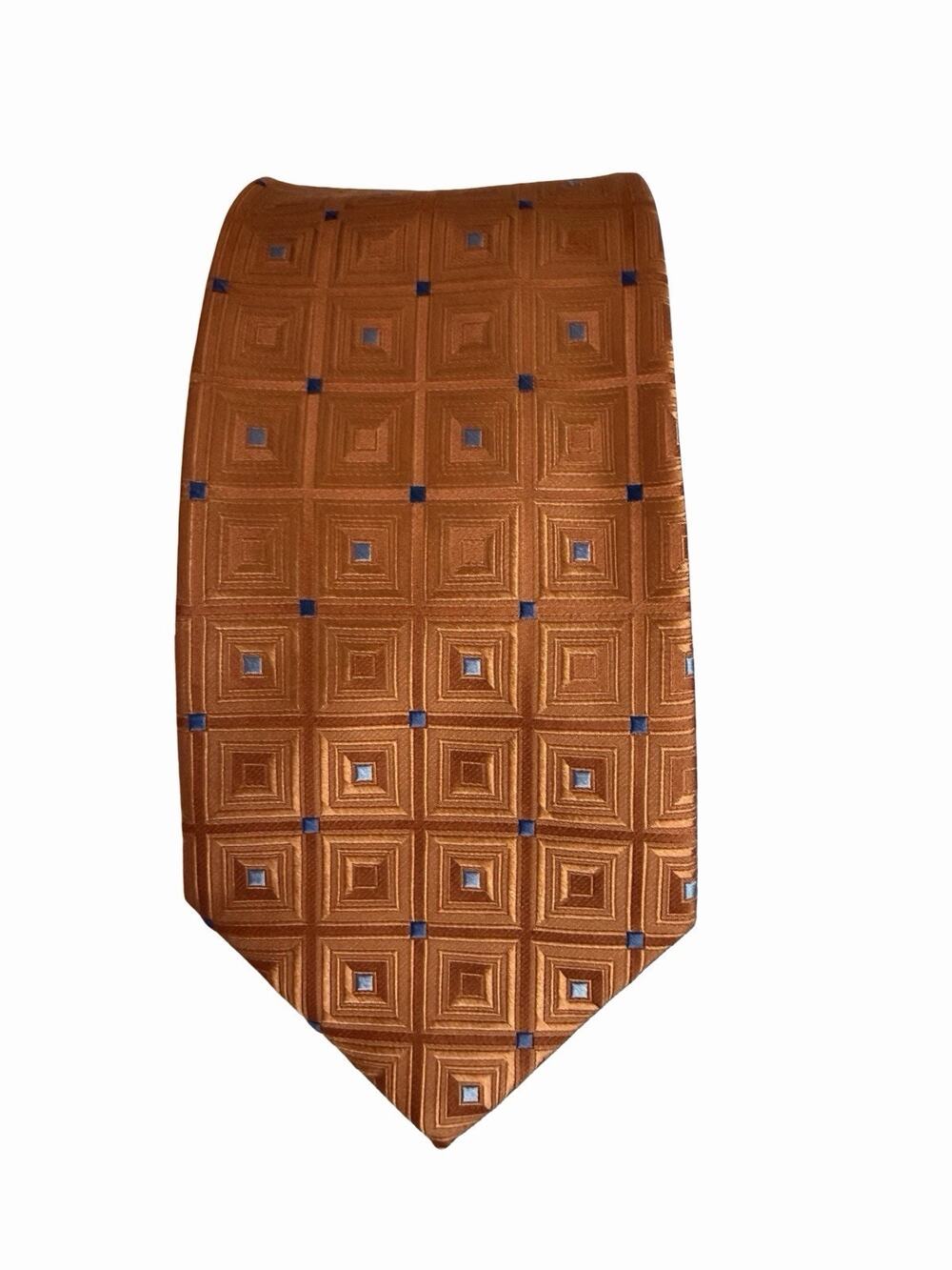 Michael Michael Kors Orange & Navy Silk Tie 3.5”